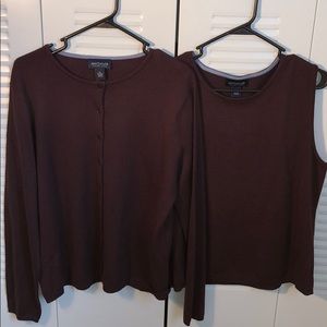 Ann Taylor 2 piece cardigan sweater size XL